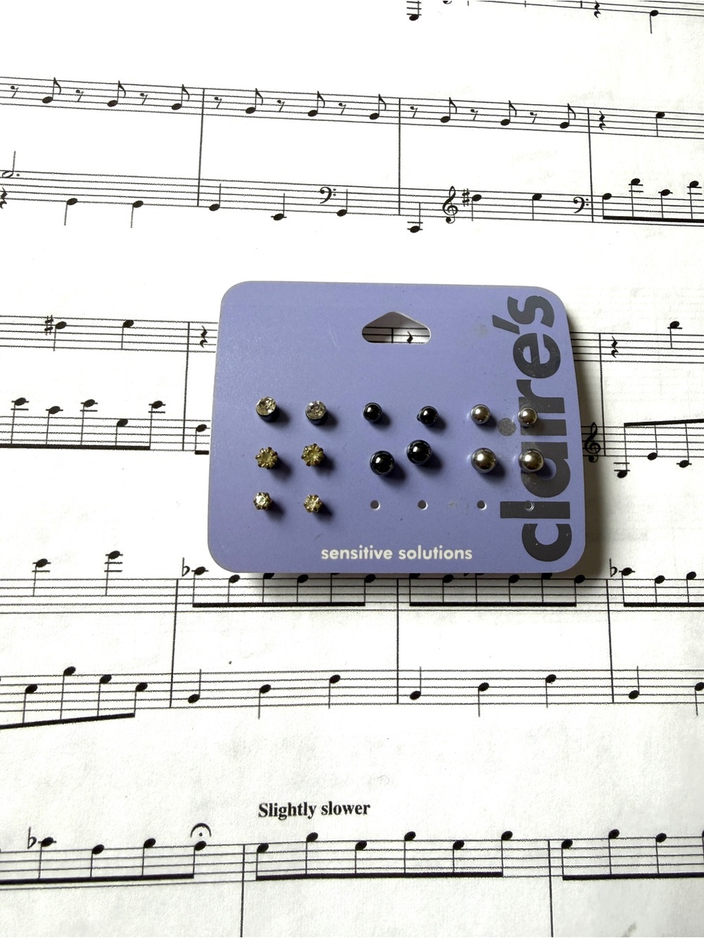 4 for $20 Claires Sensitive Solutions Earring Set - Black & Gold